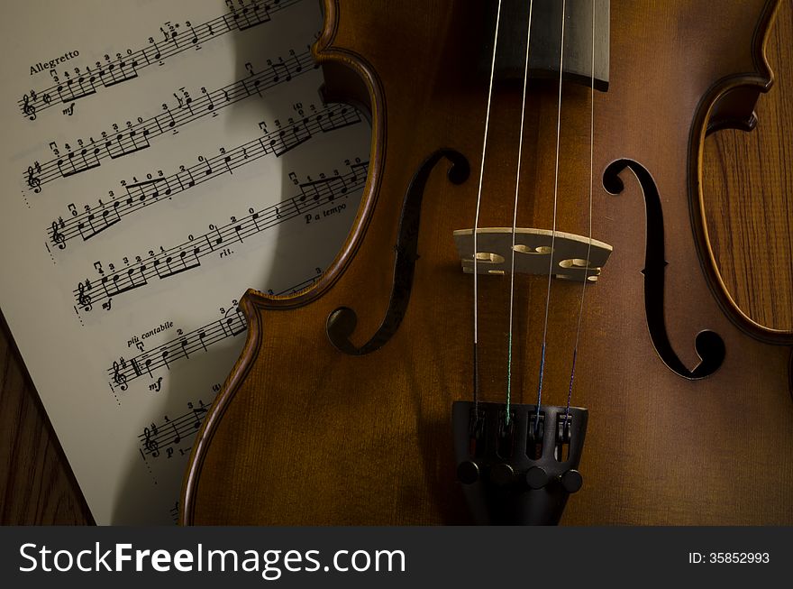 time to practice violin violin with sheet music on vintage style