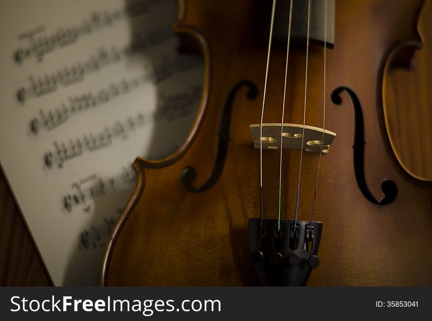 time to practice violin violin with sheet music on vintage style