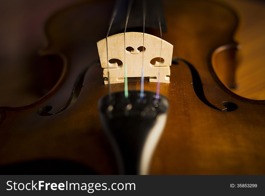 time to practice violin violin in vintage style on wood background