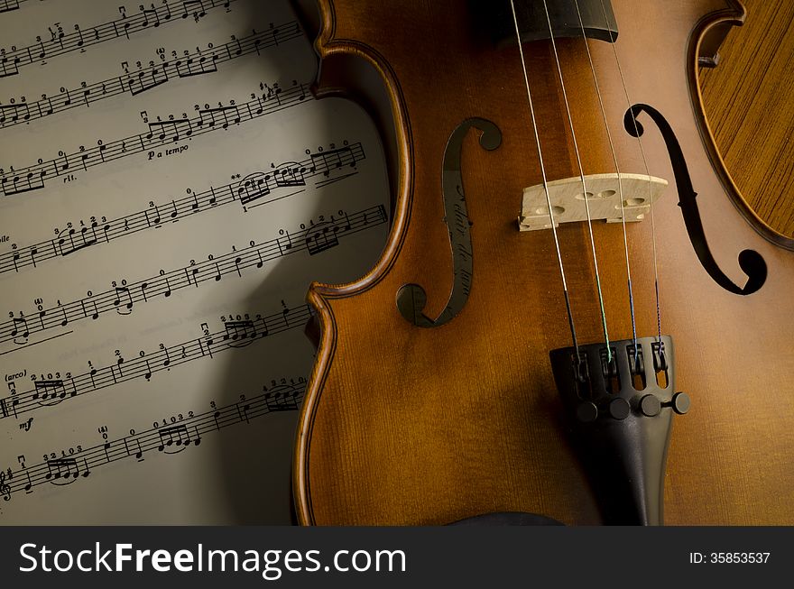 time to practice violin violin with sheet music on vintage style