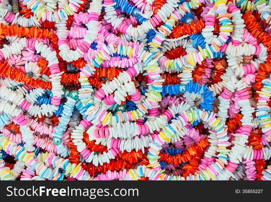 Pile of jewelery made of precious stones. Pile of jewelery made of precious stones