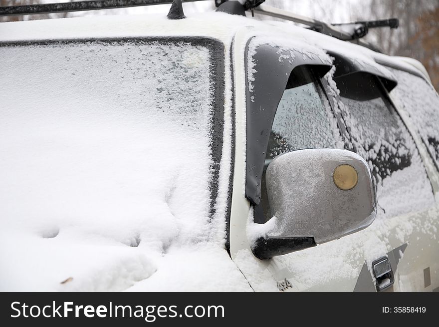 Car At The Winter