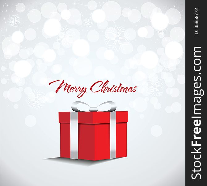 Merry Christmas background with gift box. Merry Christmas background with gift box.