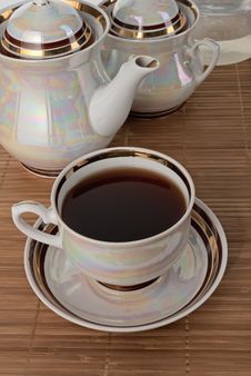 Tea In White Pearl Tea Utensils Stock Image Tea In White Pearl Tea Utensils Stock Image
