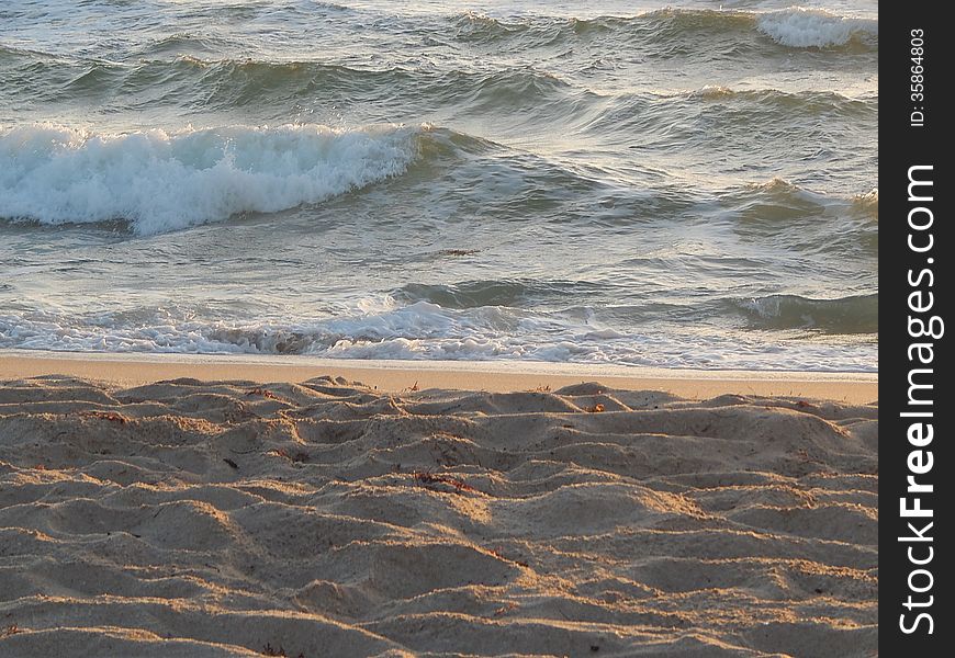 Waves of coast of Fort Lauderdale Beach. Waves of coast of Fort Lauderdale Beach