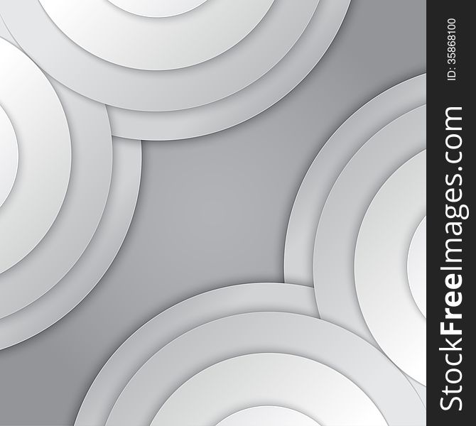Abstract grey paper circles background. RGB EPS 10. Abstract grey paper circles background. RGB EPS 10
