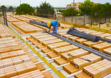 Worker Engaged In The Construction Site Royalty Free Stock Image Worker Engaged In The Construction Site Royalty Free Stock Image