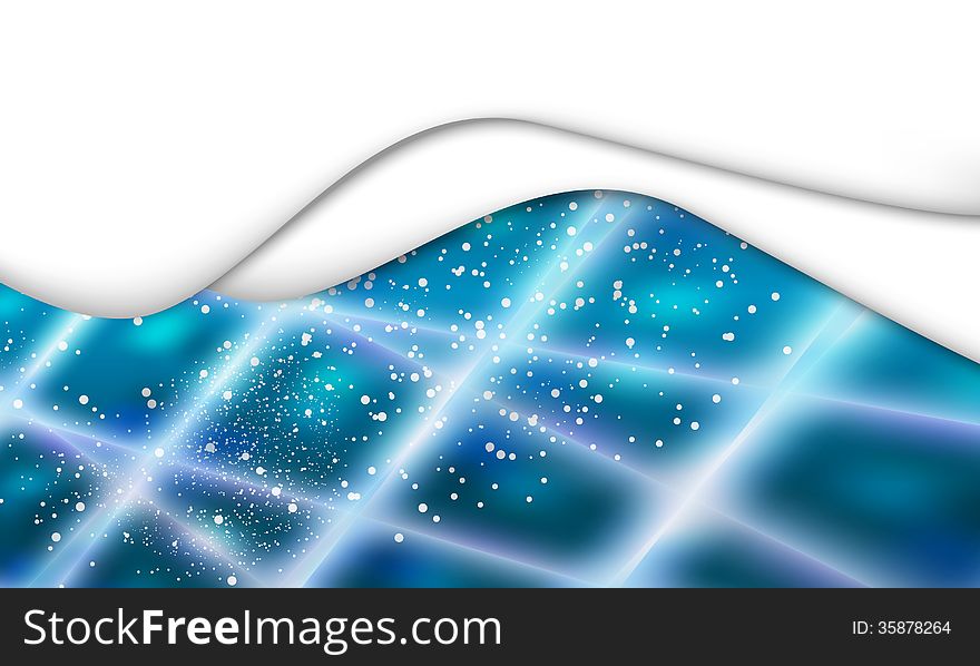 Abstract background with white area and rays