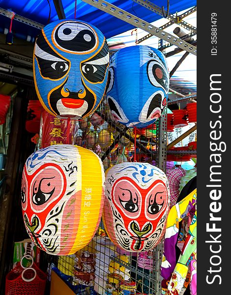 The lanterns on the market in Hochiminh city, Vietnam