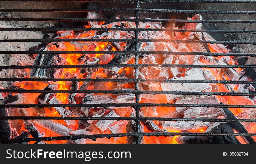 The fired chacoal for grill food