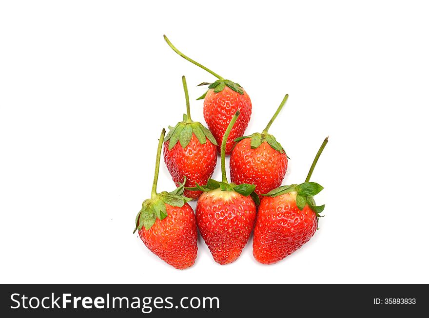 Group of strawberry on white background