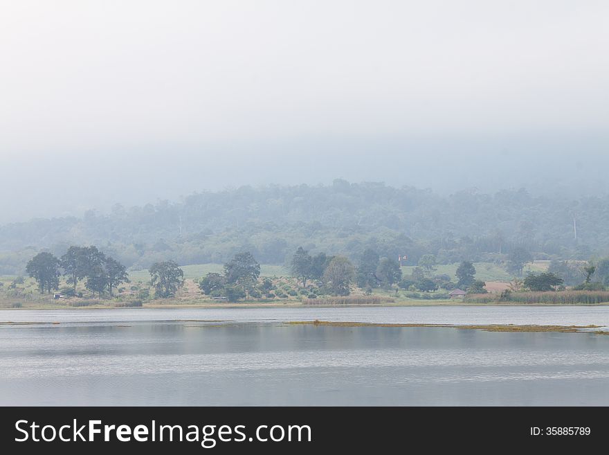 Landscape Of Forest And The Reservoir,Thailand