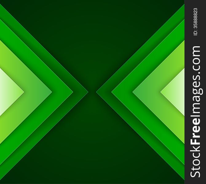 Abstract Green Triangle Shapes Background