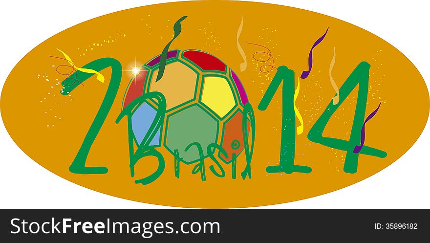 Brasil 2014 world cup fotball. Brasil 2014 world cup fotball