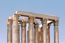 Temple Of Zeus In Athens Royalty Free Stock Image