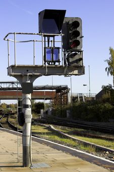 Railway Signals Stock Image