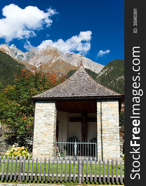 A chapel in Alps, Virgental, Austria. A chapel in Alps, Virgental, Austria