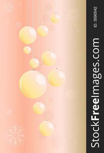 Clean vector illustration with christmas balls and a very soft background. Clean vector illustration with christmas balls and a very soft background