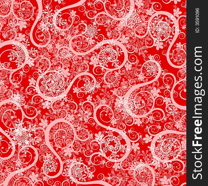 Red wallpaper background and snowflakes. Red wallpaper background and snowflakes