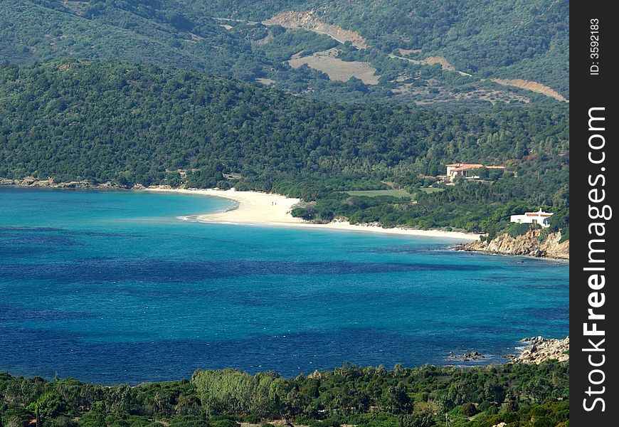 The scenic Tuerredda Beach near Capo Malfatano (Sardinia - Italy).