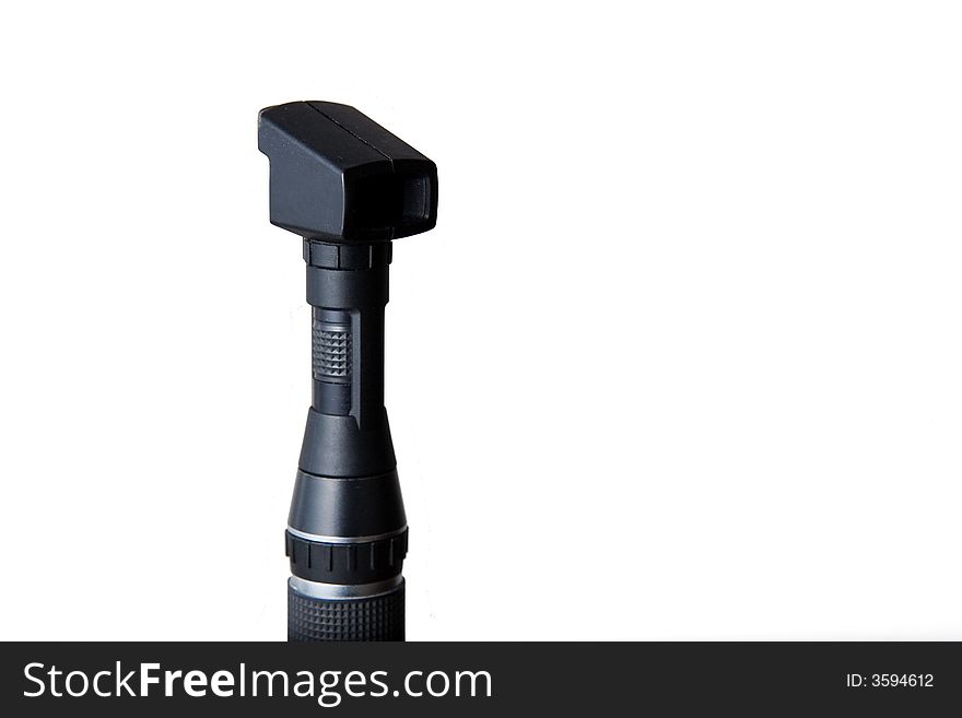 Retinoscope with a white background. Retinoscope with a white background