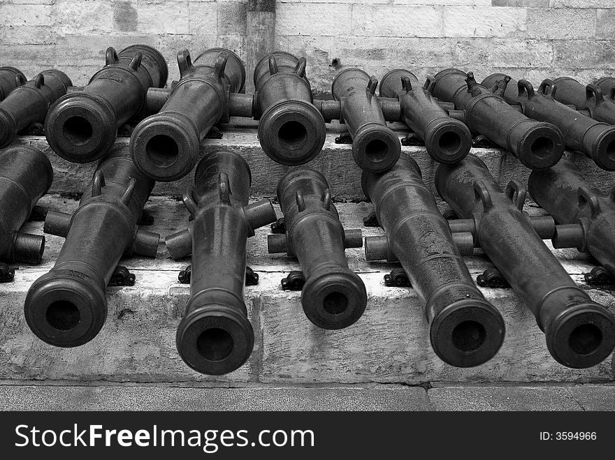 Old cannons in Kremlin (Russia, Moscow)