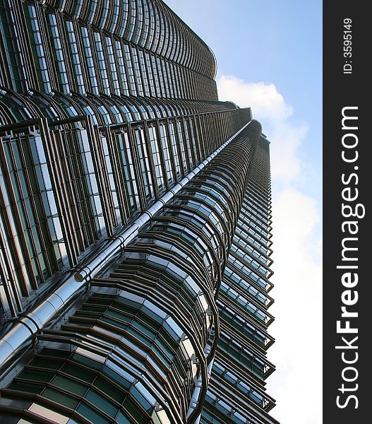 One of Petronas Towers in Kuala Lumpur, Malaysia. One of Petronas Towers in Kuala Lumpur, Malaysia