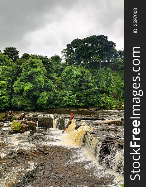 A picture of waterfalls in the Yorkshire Dales in Great Britain. A picture of waterfalls in the Yorkshire Dales in Great Britain.