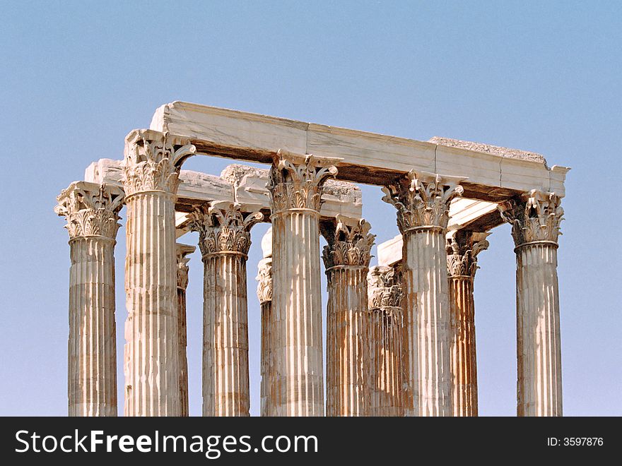 Ancient Temple of Olympian Zeus, Athens, Greece. Ancient Temple of Olympian Zeus, Athens, Greece