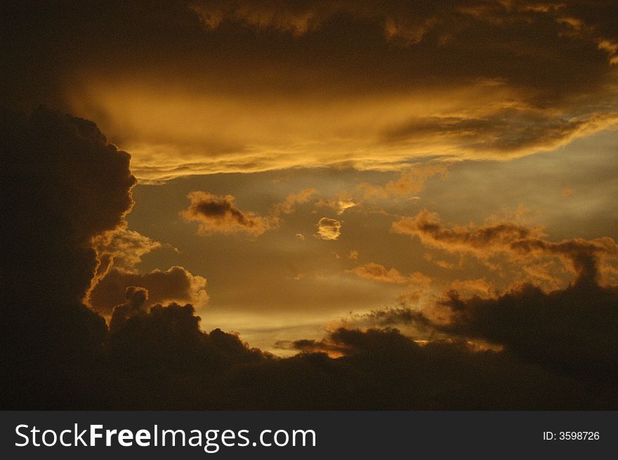 Cloud formation at sunset in Florida. Cloud formation at sunset in Florida