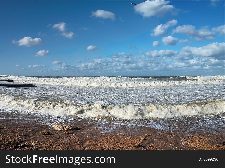 Autumn Storm On Black Sea