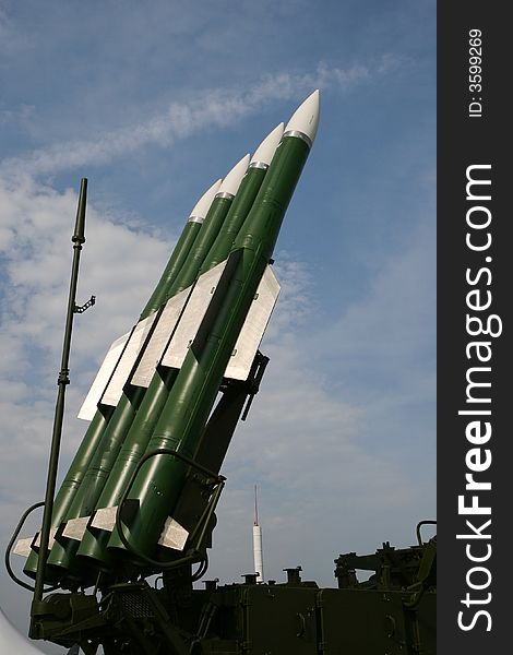 Green russian rockets armed and ready