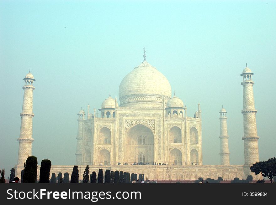 Taj Mahal on a morning in the mist