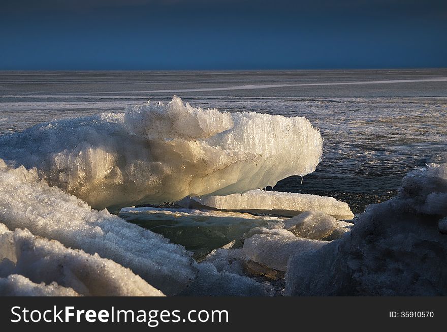 Antarctica, antarctic ice, snow winter scene