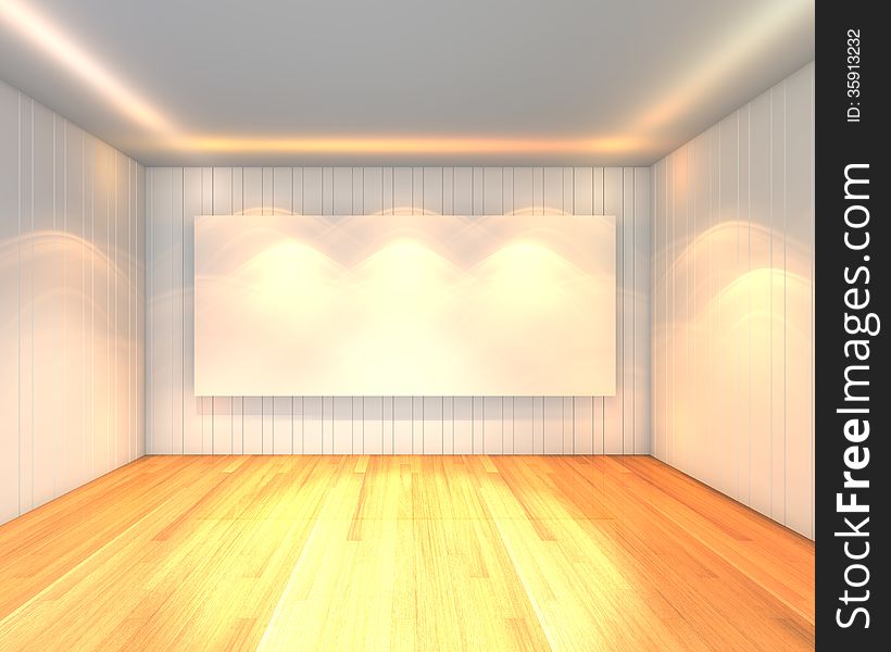 Empty room interior with white screen on abstract white wall in the meeting room. Empty room interior with white screen on abstract white wall in the meeting room.