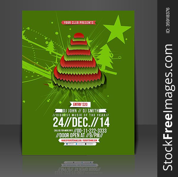 Christmas Party Flyer & Poster Template Design