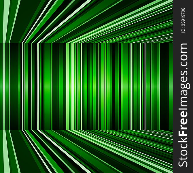 Abstract warped green stripes colorful background