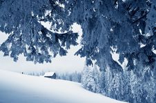 Hut In A Mountain Valley Stock Photo Hut In A Mountain Valley Stock Photo