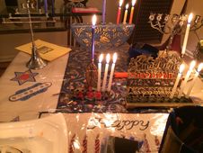 Hanukkah Candles Stock Photography
