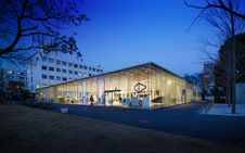 Twilight Of Modern Workshop Building Exterior Royalty Free Stock Photo Twilight Of Modern Workshop Building Exterior Royalty Free Stock Photo