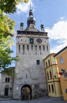Clock Tower In Sighișoara, Romania Royalty Free Stock Photography Clock Tower In Sighișoara, Romania Royalty Free Stock Photography