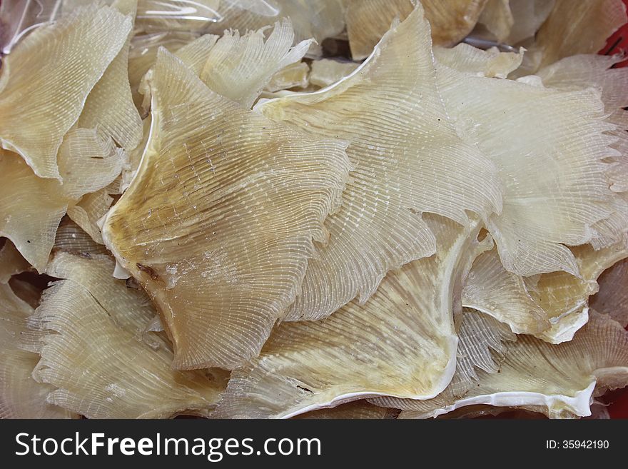 Dried white fish, a delicacy in Hong Kong, China