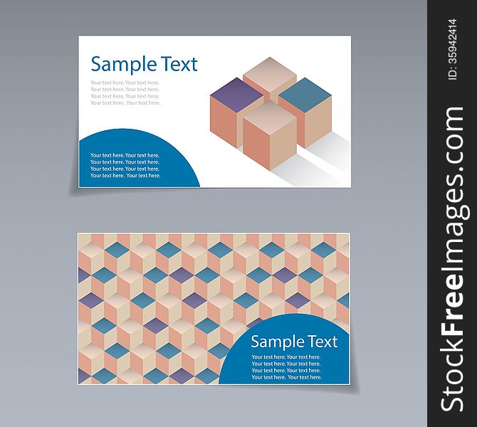 Business card geometric background.