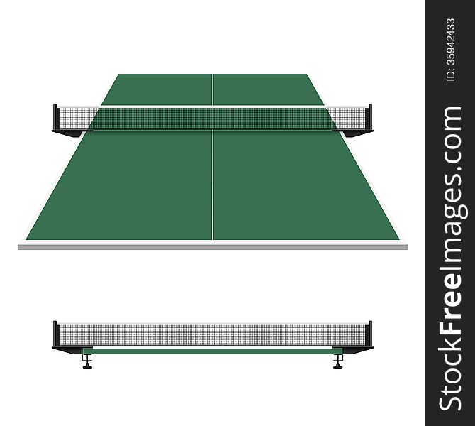 Table tennis, ping pong net illustration