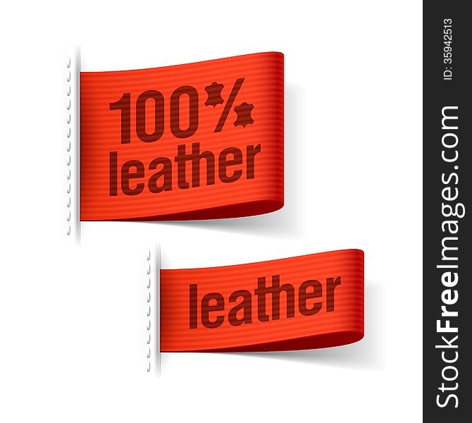 100% leather product clothing labels