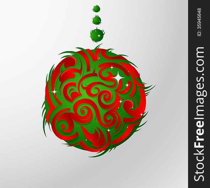 Vector illustration of the Christmas tree decoration