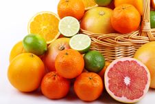 Mixed Citrus Fruit In Wicker Basket Stock Photo Mixed Citrus Fruit In Wicker Basket Stock Photo