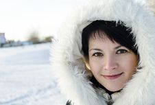 Winter Portrait Of Young Woman Royalty Free Stock Images Winter Portrait Of Young Woman Royalty Free Stock Images