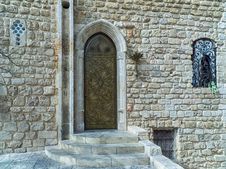 Old House With Iron Door In Jaffa. Royalty Free Stock Photo