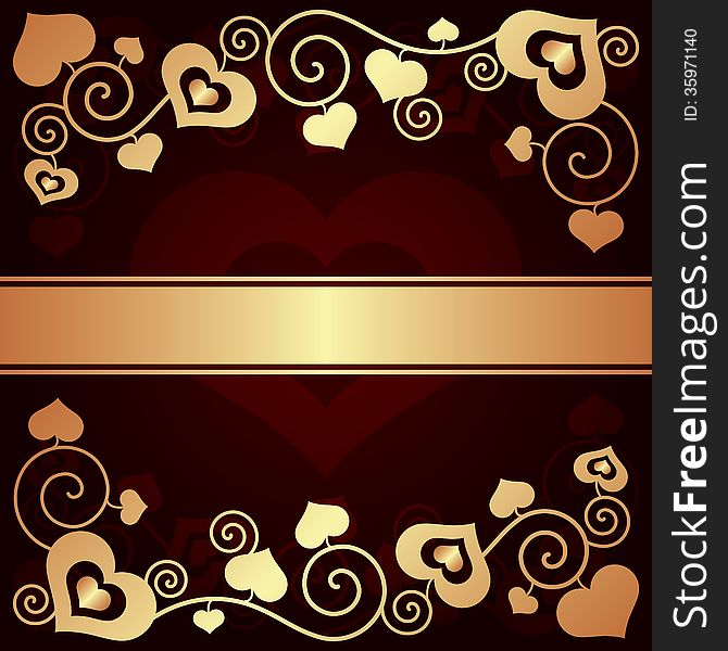 Valentine's day background with hearts vector illustration. Valentine's day background with hearts vector illustration